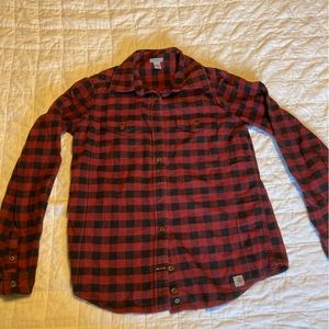 CARHARTT, red and black flannel